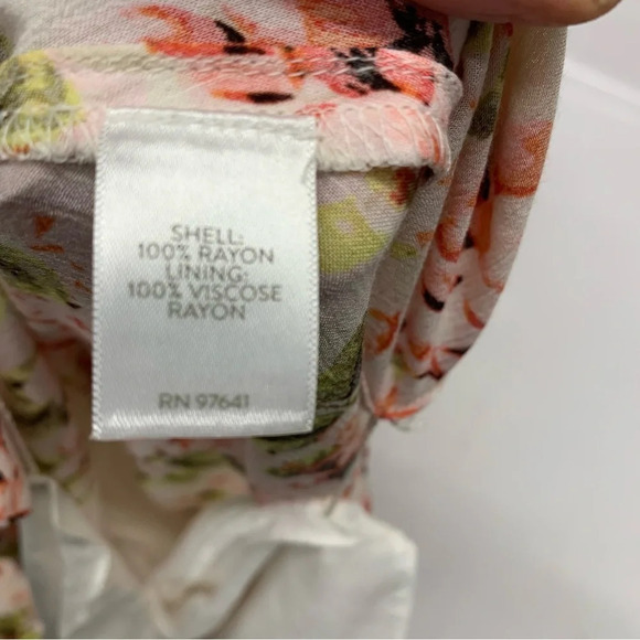 J Jill Midi Dress Small Pink Floral Cottage Core Flowy Boho‎ Coastal Peasant - Picture 15 of 15